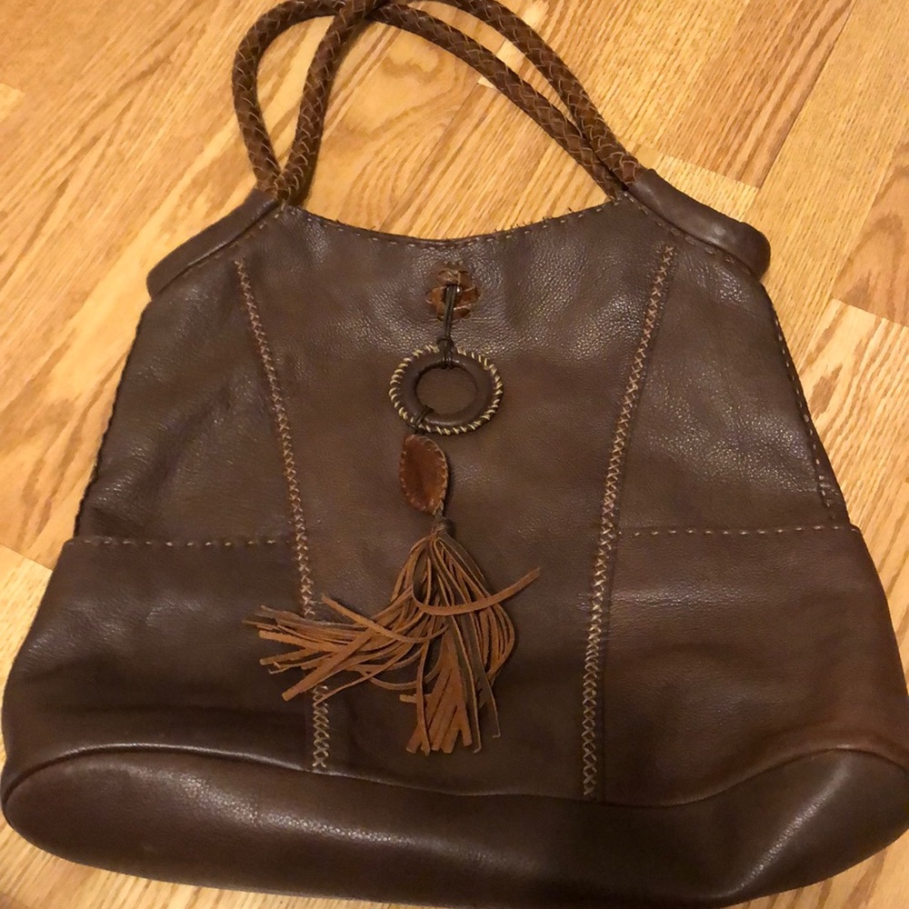 Authentic Carla Mancini leather large bag